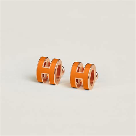 hermes mini pop h earrings|hermes horn and lacquer earrings.